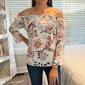 Floral Off-The-Shoulder Blouse - Size S
